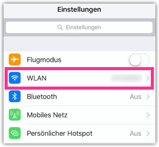 Screenshot, Einstellungen iOS iPhone, iPAD